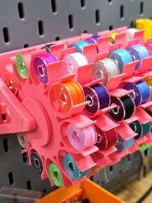 Rotating Bobbin Organizer, Sewing Machine Bobbin Storage Rack Handmade Thread Holder Desktop 360° Rotating Bobbin Storage System Sewing Accessories, Suitable For Sewing Room, Craft Table And DIY Studio, Sewing Accessories - Multicolor - View 7