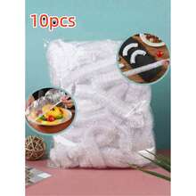 100pcs Disposable Elastic Food Covers - Stretchable Plastic Wrap Suitable For Bowls, Plates, Shoes And Showerheads - Multipurpose Dust-Proof Waterproof Kitchen Storage Film - View 15