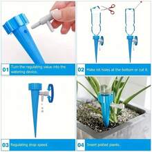 40-Piece Automatic Self-Suction Drip Irrigation System, With Timer And Flow Control Function - Leak-Proof Set, Suitable For Potted Plants, Flower Beds, Greenhouse - / Automatic Watering System (Drip Head Color Random) - A - View 4