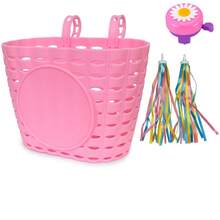 3pcs/Set Bicycle Basket Set, Bicycle Basket, Bicycle Bell, Handlebar Tassel, Bicycle Accessories - Multicolor - View 9