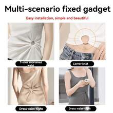 2pcs Adjustable Clothing Loop Straps With Snap Buttons - Adjustable Hem And Cuff Clips For Quick, No-Sew Adjustments To T-Shirts, Shirts, Dresses - Durable Buckle Fasteners, Sewing Snap Button Accessories/Clothing Packaging Decorative Buckles - A - View 6