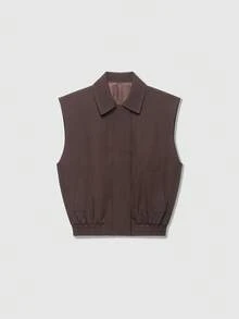 Women's Solid Color Casual Versatile Daily Wear Vest Summer - Brown - View 1