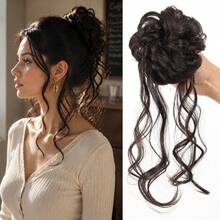 Dragon Beard Bun Wig For Women, High-End Layered Hair Scrunchie, Flower Bud Bun Hair Accessory, Volumizing Hair Tie, Hair Styling Tool - Black - View 12