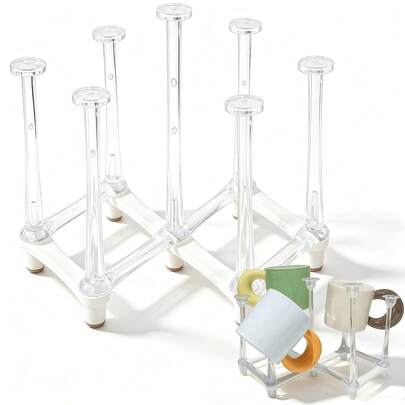 Adjustable Baby Bottle Drying Rack | Multi-Purpose Space-Saving Countertop Storage Rack, No Installation Required, Foldable Quick-Dry Non-Slip, Fits Mugs/Baby Bottles/Water Cups/Sports Water Bottles, Essential For New Parents & College Dorms