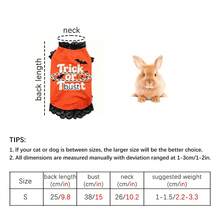 Halloween Pet Costume, Funny Pumpkin Bat Ghost Print Lace Trim Pet Vest, Holiday Party Outfit, Suitable For Small Dogs, Cats, Teddy, Bichon - Multicolor - View 14