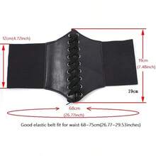 3pcs Women's Black Fashionable Corset Waist Vest, French Court Style Waist Belt Design (Suitable For Halloween Costume) - Multicolor - View 8