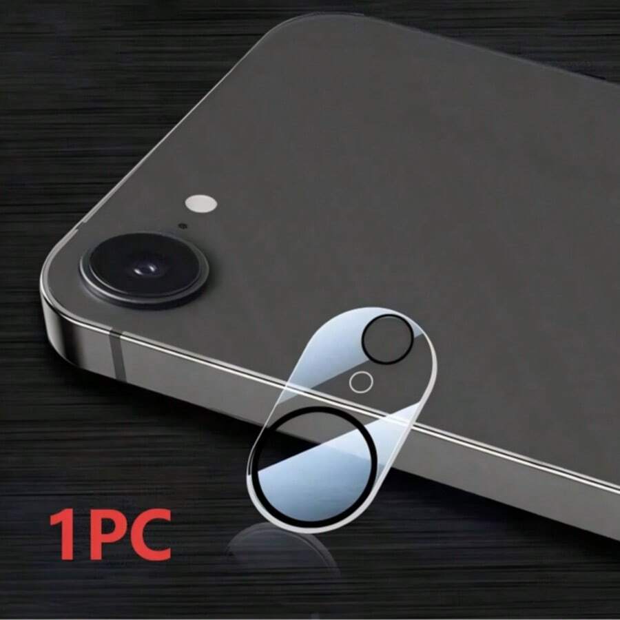 Yezodawee 1pc Camera Lens Protector Film, Compatible With IPhone 16E 17E, 9H Hardness Tempered Glass Rear Lens Anti-Scratch Film, Compatible With IPhone 17e - 1pcs - View 1