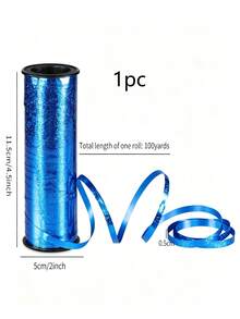1 Roll 100 Yards Laser Metallic Color Balloon Tie Ribbon, Multi-Color Roll Laser Binding Rope, Shiny Vibrant Texture, Durable And Hard To Break, Party Balloon Binding Decoration, Gift Box Tying, Holiday Celebration Wedding Scene Handmade Decoration Ribbon - One Size - View 17