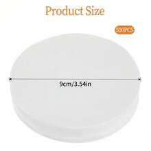 500pcs Round Food Wax Paper, Oil-Absorbing Meat Separator Paper, Burger Paper, Greaseproof Paper, Steamer Paper, Bun Liner Paper, Beef Patty Separator Paper, Food Liner, Double-Sided Greaseproof Non-Stick Paper/Silicone Oil Paper/Baking Oil Paper, 100/500/1000pcs - Multicolor - View 8