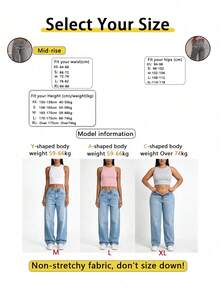 Women's Classic Light-Colored Straight-Leg Jeans With Embroidered Back Pockets, Casual Everyday Wear Spring Fall - Light Wash - View 7