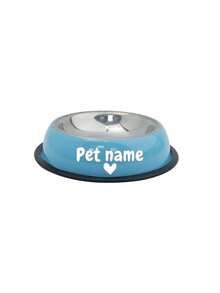 Personalized Stainless Steel Dog Bowl With Non Slip Bottom, Dog Bowl For Small Medium & Large Dogs, Custom Pet Name Dog Feeding Bowl For Food & Water - Multicolor - View 9
