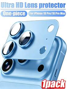 1Pack Camera Lens Protector For IPhone 18 Pro Max/18 Pro Blue | Full Coverage, Metal Aluminum Alloy Camera Lens Film, HD Clear, Scratch Resistant, Case-Friendly - Light Blue - View 1