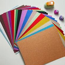 21pcs Assorted Colors Random Glitter Cardstock | A5/A4 Thickened Handmade Paper, Full Glitter, Rich Colors & Diverse Options, Suitable For Holiday Paper Cutting, Creative Greeting Card Making, Party Backdrop, Gift Box Decoration, Art Collage Creation, Starlight Texture DIY Art Cardstock - 21 Glitter Cardstock Sheets - View 5