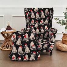 1 Set 2pcs Printed Positioned Christmas Tiger Stool Chair Cover Single Seat Sofa Cover Dustproof Living Room Bedroom Hotel Sofa Protection Cover All Season Universal Chair Cover With Armrests Thickened Elastic Bottom Chair Cover - Multicolor - View 8