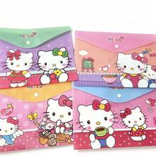 Sanrio Document Folder 2pcs Set Hello Kitty A4 Cute Cartoon File Bag Transparent Waterproof Sealed Plastic Bag Back To School Student Supplies (Some Styles Random) - Multicolor - View 12
