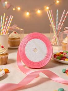 1pc Christmas Ribbon DIY Bow Gift Wrapping Christmas Scene Woven Ribbon Party Colorful Ribbon, Suitable For Gift Wrapping, Holiday Celebration, Making Bows, Wreaths And Other DIY Crafts - Multicolor - View 2