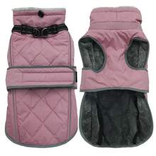 Metglad Dog Winter Coat, Quilted Fleece‑Lined Pet Jacket, Adjustable High‑Collar Dog Jacket With Leash Attachment D‑Ring, Belly‑Coverage Snow Suit For Small, Medium & Large Dogs - Watermelon Pink - View 15