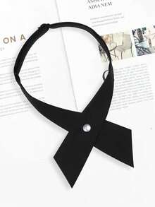 1pc Fashionable Academic Style Solid Color Cross Collar Graduation Gown, Suitable For Graduation Party Ceremony - Multicolor - View 9