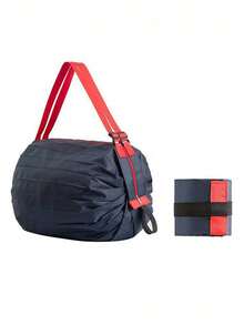 Foldable Reusable Shopping Bag, Large Capacity Lightweight Grocery Tote Bag, Portable Storage Handbag For Shopping Travel Outdoor - Multicolor - View 6