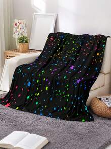 1pc Modern Style Soft & Comfortable Blanket, Minimalist Cool Design, Multi-Purpose Throw For Sofa, Bed, Outdoor Camping, Leisure, Home, Picnic, Travel, All-Season Comfort, 280gsm Polyester, Machine Washable - Multicolor - View 2