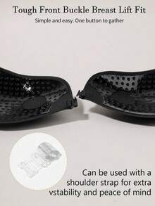 1 Pair Women's Invisible Adhesive Bra, Lifting Bra Pads, Suitable For Backless Dresses, Wedding Gowns, Strapless Tops, Adhesive Straps For Instant Slimming Effect, Multiple Sizes Available, Suitable For Weddings, Parties And Daily Wear - Multi-color - View 5