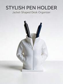 1PC Personalized Jacket Style Pen Holder, Desktop Storage, Desktop Decoration Ornament, Stationery Storage Tool - A - View 4