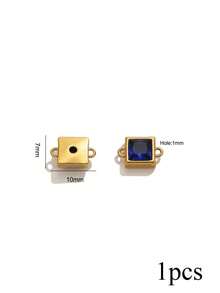 1pc Stainless Steel Star, Round And Square Double Hole Connector, Suitable For Necklace And Bracelet - DIY Jewelry Making Accessories - Connector - View 22