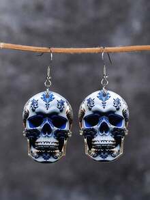 1 Pair Halloween Pendant Earrings, Fun Cute Playful Design, Christmas, Thanksgiving, Halloween Party Earrings, New Year Earrings - Multicolor - View 1