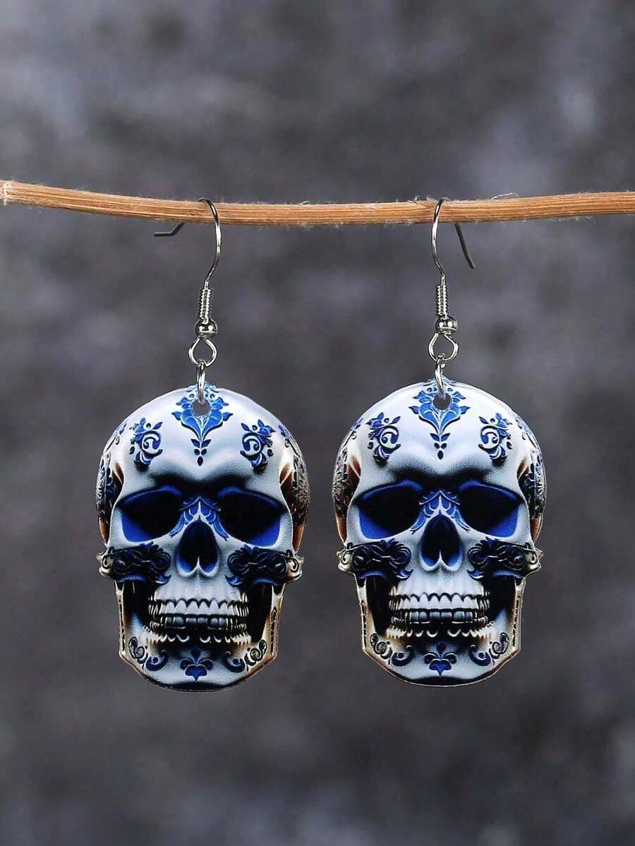 1 Pair Halloween Pendant Earrings, Fun Cute Playful Design, Christmas, Thanksgiving, Halloween Party Earrings, New Year Earrings - Multicolor - View 1
