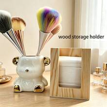 Nail Art Tool Cotton Pad Storage Box, Wooden Pull-Out Box, Memo Box, Personalized Desktop Storage Box - Multicolor - View 1