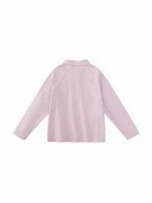 mini bala 2026 Autumn Unisex Young Girl Tencel Zip Long Sleeve Base Tee Moisture Wicking Antibacterial Skin‑Friendly Fabric - Pink - View 5