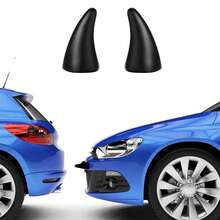 2 buah Stiker Tanduk Setan 3D untuk Mobil (Memudahkan Menemukan Mobil Anda dengan Cepat di Tempat Parkir) Dekorasi Atap Mobil Halloween, Tanduk Busa Elastis - A - View 2