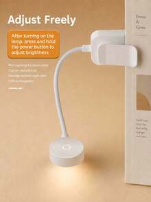 4pcs 4-LED Black/White Clip-On Book Light, Eye-Care Reading Lamp, 3 Color Temperatures, Dimmable, Mini Portable Clip-On Reading Light (Battery Not Included) - Multi-color - View 3