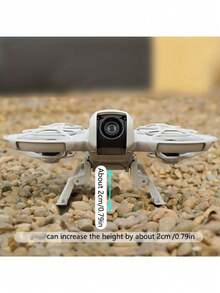 Chân hạ cánh nâng cao gấp gọn cho drone, phụ kiện khung hạ cánh nâng cao, tăng chiều cao khoảng 2cm, giá đỡ bảo vệ gấp gọn lắp nhanh, không bao gồm drone - Xem 4