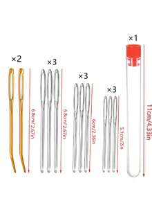 EDCUEBE7 Large Eye Curved Tip Needle, Sweater Sewing Needle, Yarn Knitting Needle, Knitting Tool Set - Large-eye Needle - View 7