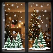 1 Set Christmas Snowflake, Christmas Tree, Bird Pattern Decorative Stickers, Christmas Static Window Stickers, Holiday Party Home Decor Stickers, Christmas Party DIY Decorative Window Stickers, Atmosphere Creating Supplies, Photo Props, Suitable For Christmas Home Decor, Holiday Party Window Decoration, Store Window Decorative Stickers - Multicolor - View 6
