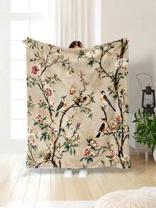 Soft And Comfortable Exquisite Printed Cute Animal Blanket, 2D Flat Print Pattern Multi-Purpose Blanket For Sofa, Bed And More, Outdoor Camping Leisure Blanket, Suitable For Home, Picnic, Travel, All Seasons Comfort, Modern Style, Polyester, Machine Washable - Multicolor - View 8