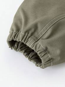 mini bala Practical Autumn Toddler Boys Long Pants Durable Loose Cut No Tight Belly Comfort For Active Boys - Earthy Green - View 8