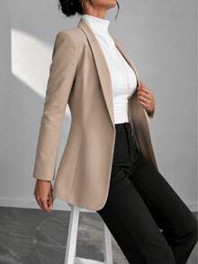 Women Blazers - Beige - View 5