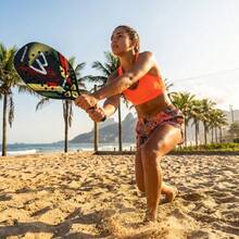 CAMEWIN 3K Full Carbon Fiber Beach Tennis Racket, Rough Surface Beach Paddle Racket For Adult Professional Training Competition, With Protective Carry Bag - Multicolor - View 8