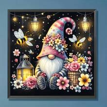 5D Diamond Painting Kit - Round Full Drill Canvas, Vibrant Floral And Bee Pattern, Suitable For Beginners, For Home And Bedroom Wall Decor - round diamond - View 4