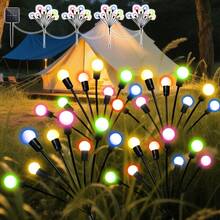 Solar Firefly Lawn Lights,8 Adjustable Twinkling Fairy Light Modes,IP Waterproof Outdoor Decor Lamp,Perfect For Garden Yard Backyard Balcony, Cafe‑Style Rooftop Walkway,Xmas Festive Decoration For Backyard Evening Gathering,Vivid Soft Glowing Effect - Solar Firefly - View 4