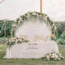 1pc Personalized Wedding Table Runner, Customizable Text, Suitable For Fashionable Wedding Reception And Special Occasions - Multicolor - View 6