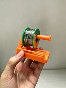 Workbench Accessory White 3D Printed Plastic Solder Wire Holder Anti-Tangle Solder Wire Storage Rack Handmade Soldering Workbench DIY Scene Stable Placement Solder Roll Repair Production Practical Tool Accessory - Orange Stand 1pc - View 8