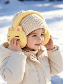 Soft Plush Earphone Cover, Cute Cartoon Cat Ear Design, Suitable For Headphones, Ear Protection - Multicolor - View 5