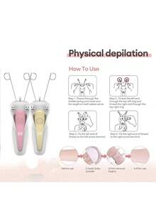 Women's Electric Facial Hair Remover Beauty Epilator Body Arm Cotton Thread Epilator With LCD Display - Multicolor - View 5