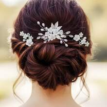 3pcs Elegant Plant ABS Plastic (ABS Resin) Hair Sticks Bridal Wedding Hair Accessories For All Seasons - Color - View 2
