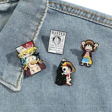 One Piece Q版動漫角色琺瑯領針路飛 索隆 山治 喬巴 羅賓 布魯克 胸章 徽章 背包裝飾 粉絲禮物 - 彩色 - 查看 8