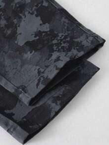 Girls' American Style Grey Camouflage Cargo Casual Wide Leg Pants, Street Dance Versatile Woven Long Pants - Black - View 9