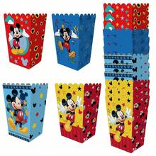 4pcs/12pcs/24pcs Cartoon Theme Party Candy Boxes, Theme Party Gift Boxes, Candy And Cookie Boxes, Party Gift Bags, Party Gift Boxes, Suitable For Birthday Party, Candy And Popcorn Boxes Decoration, Applicable For Back To School Season Party, Essential Holiday Party Supplies - Multicolor - View 3